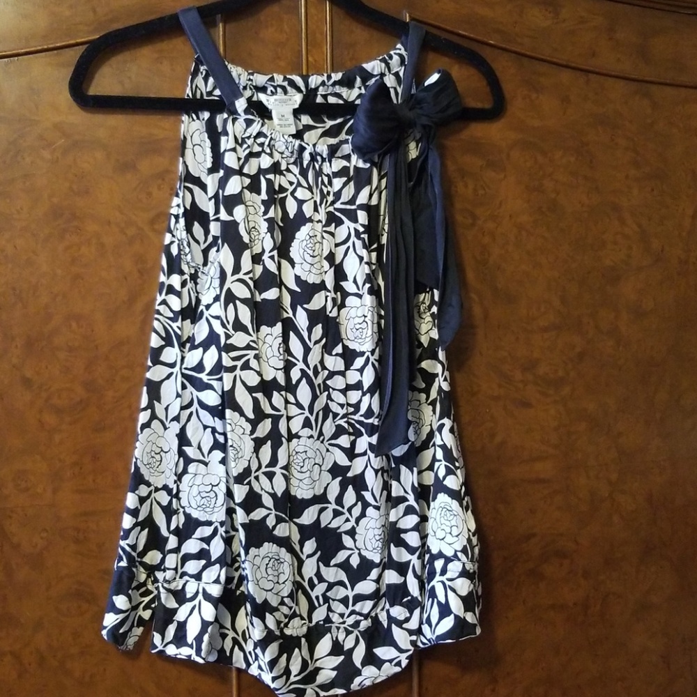 WHBM silk tank with bow detail